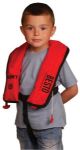 Besto automatisch opblaasbaar kinder reddingsvest (dubbelkamers/asymm) 150N, rood - MED/SOLAS